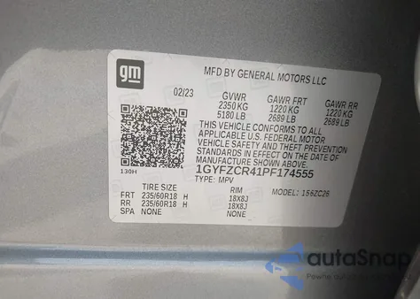 2023 Cadillac Xt4 Fwd Premium Luxury из США, поврежденный, VIN 1GYFZCR41PF174555